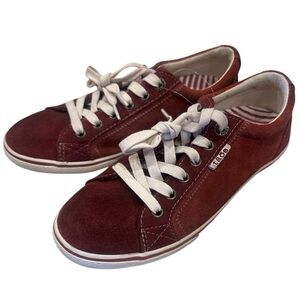 Taos NEW Retro Star Burgundy Suede Sneakers 7.5
